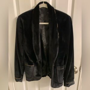ASOS black velvet blazer.